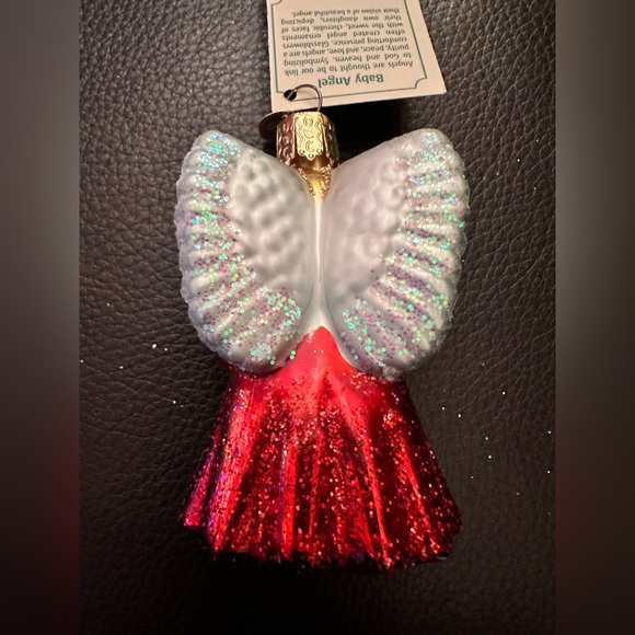 Old World Baby Angel Glass Ornament - Picture 3 of 7